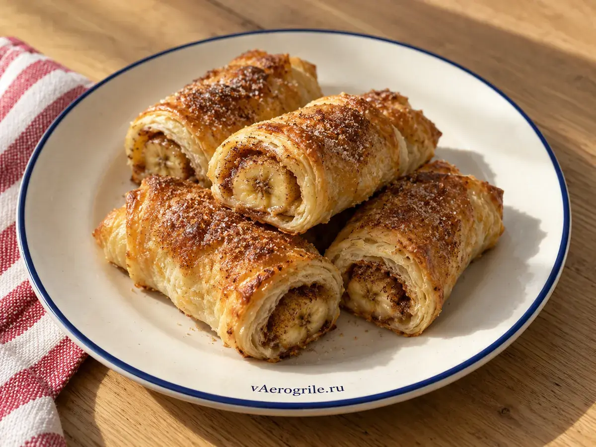 Банановые рулетики с корицей