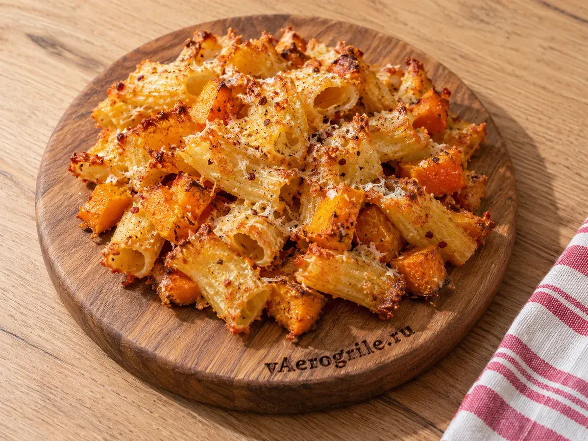 Чипсы из макарон с тыквой
