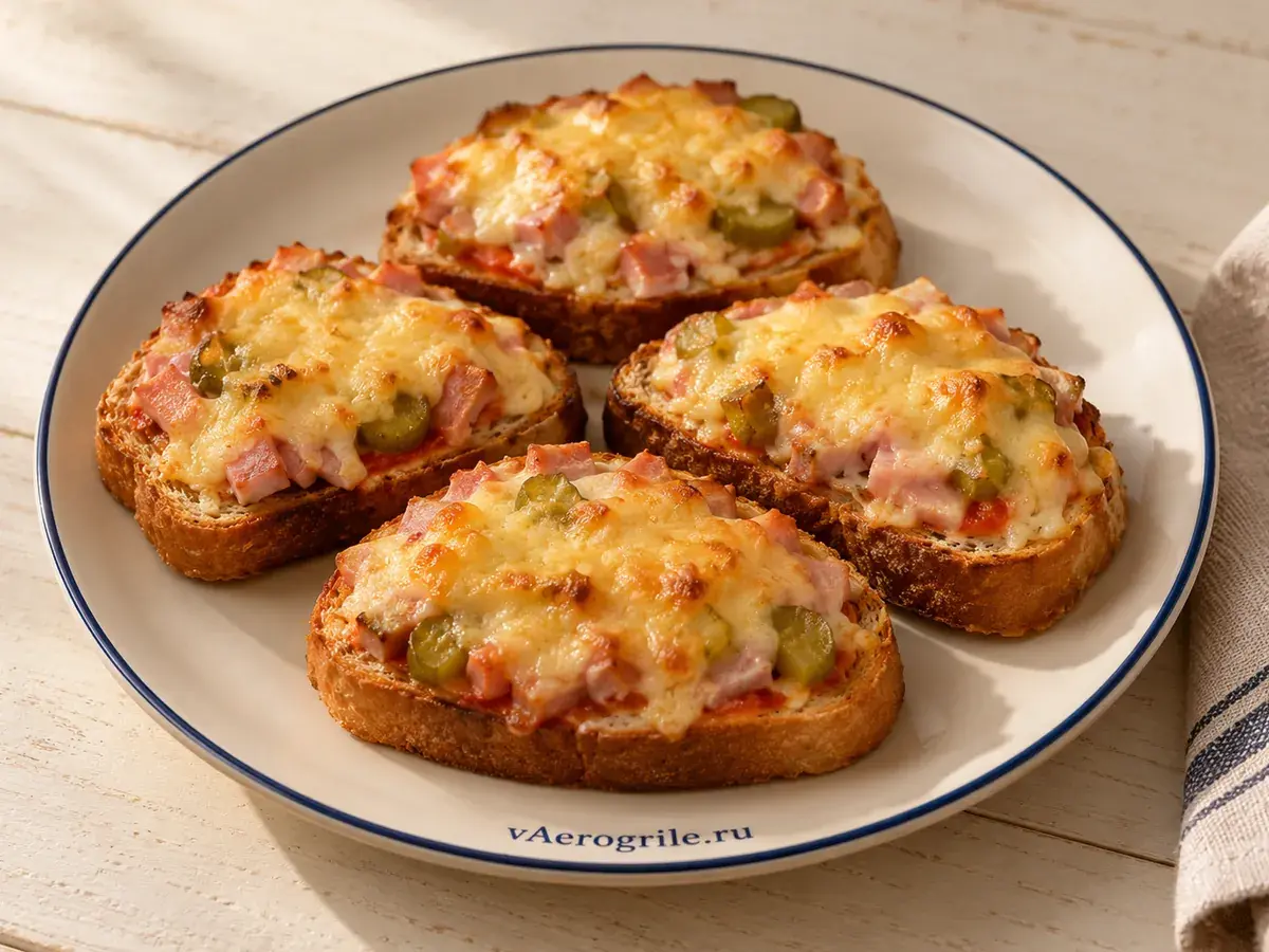 Бутерброды с колбасой, огурцами и сыром