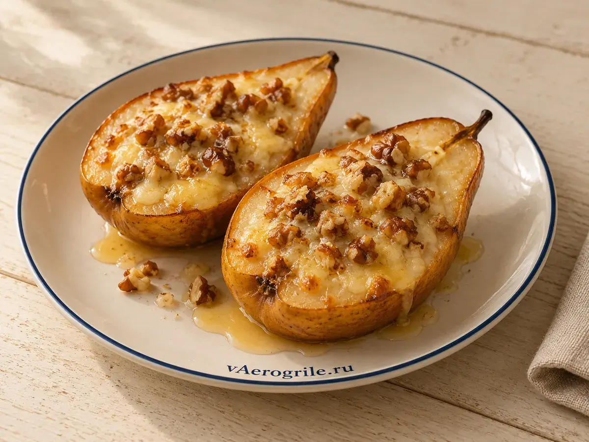 Груша с сыром и орехами