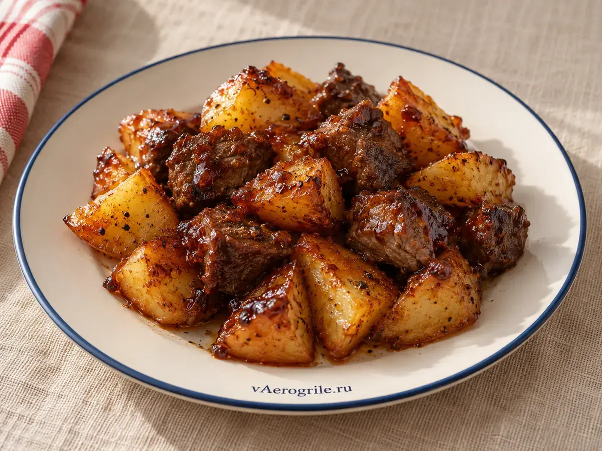 Картофель с говядиной