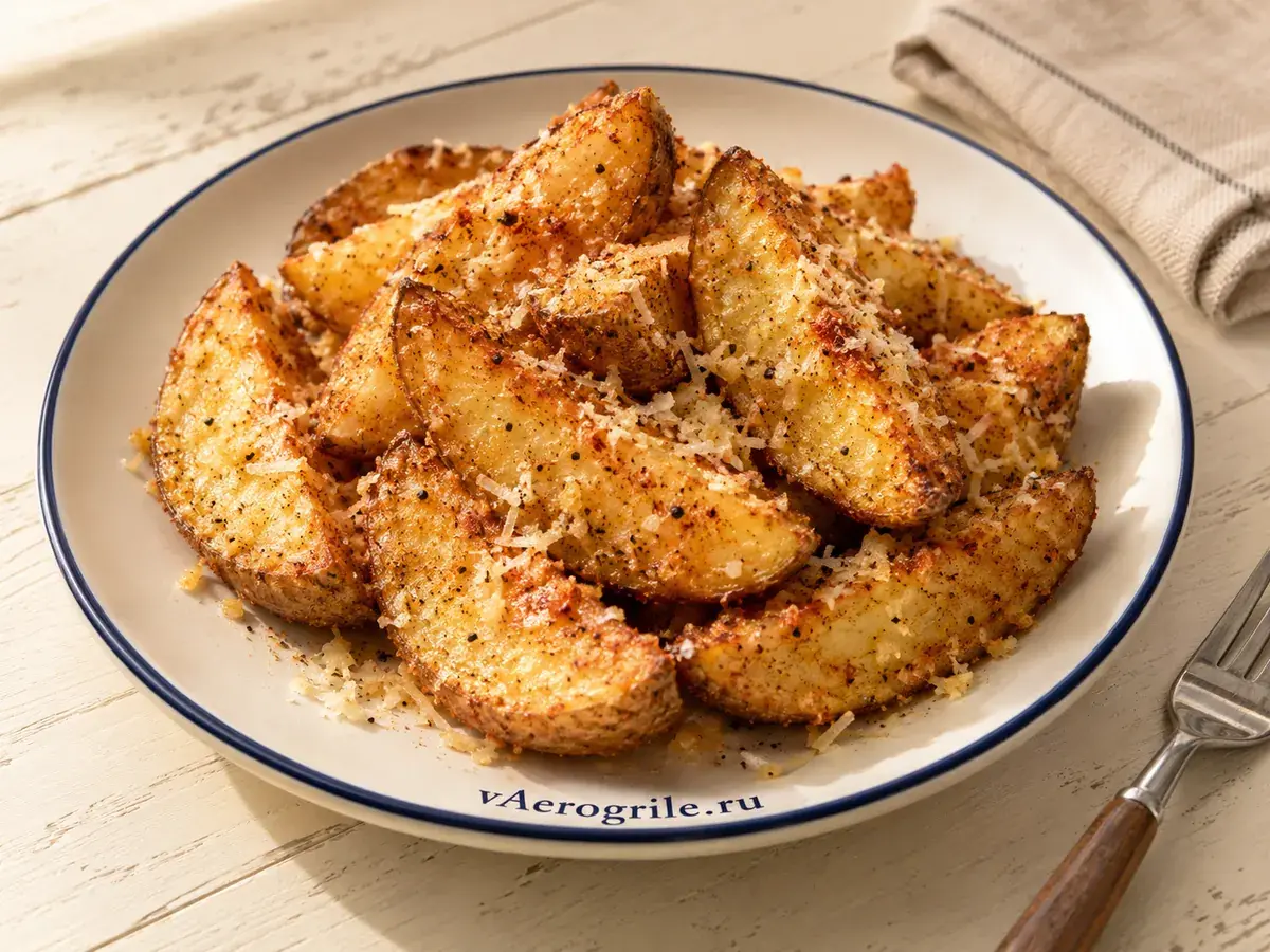 Картошка дольками с пармезаном