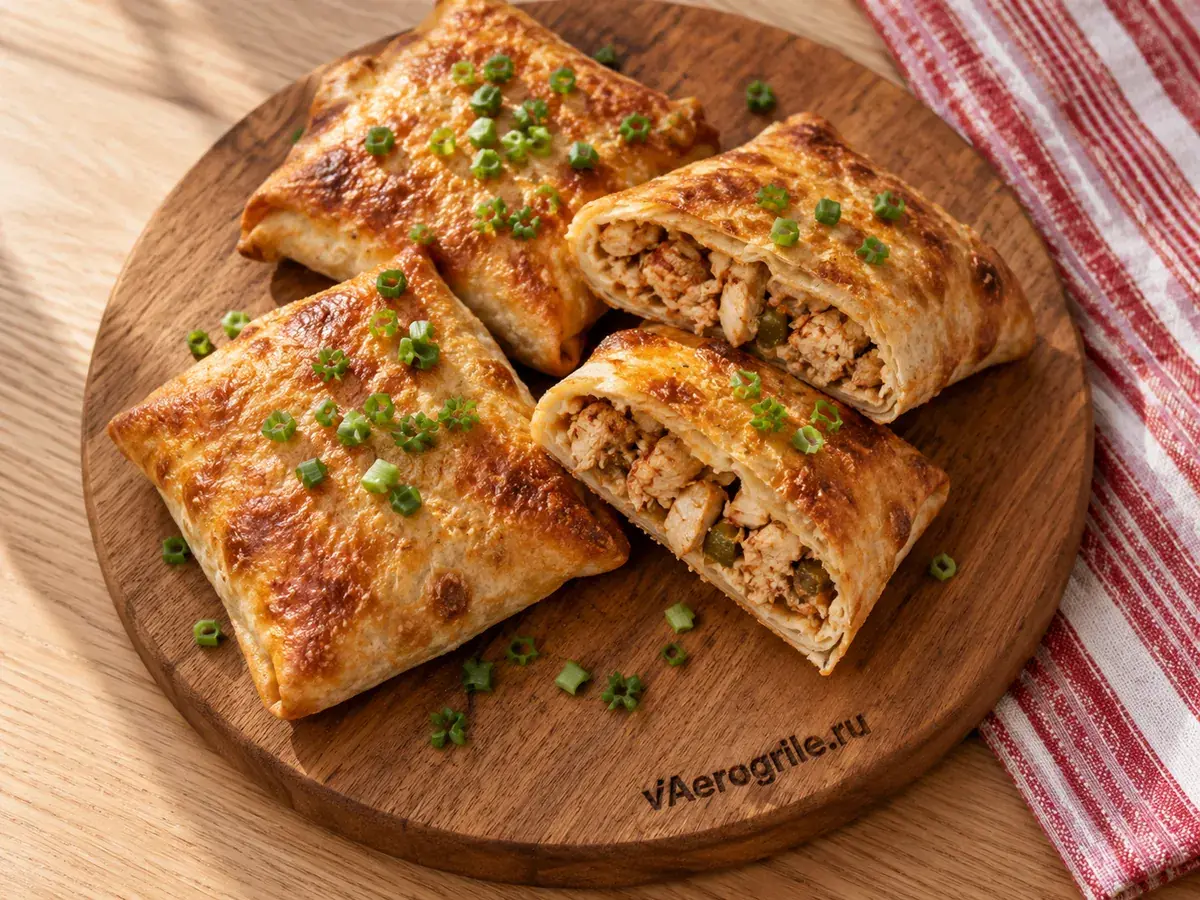 Конвертики с мясом в лаваше