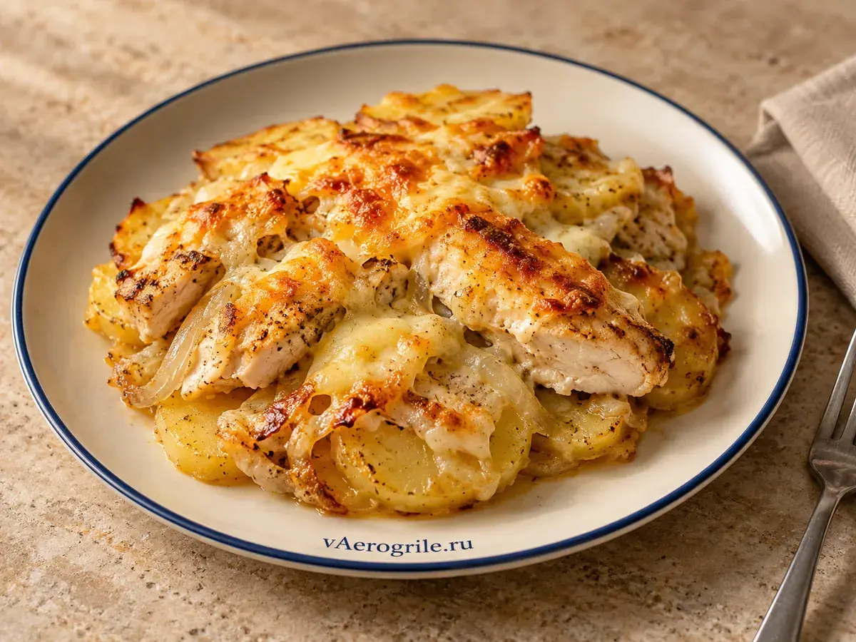 Куриная грудка с картошкой