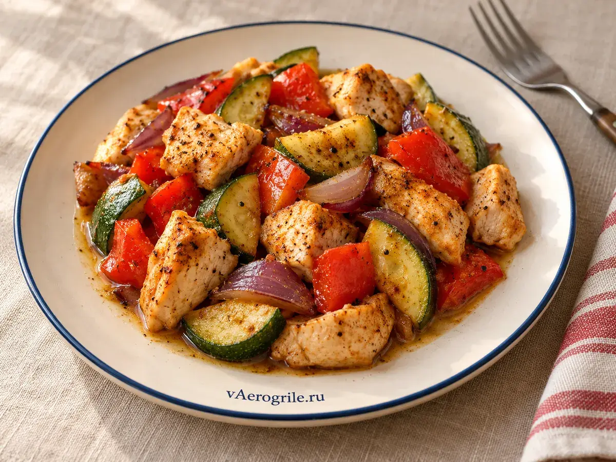 Курица с овощами