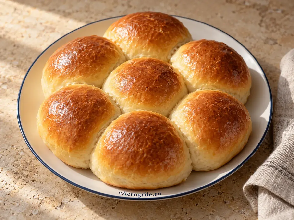 Сдобные булочки на молоке с маслом