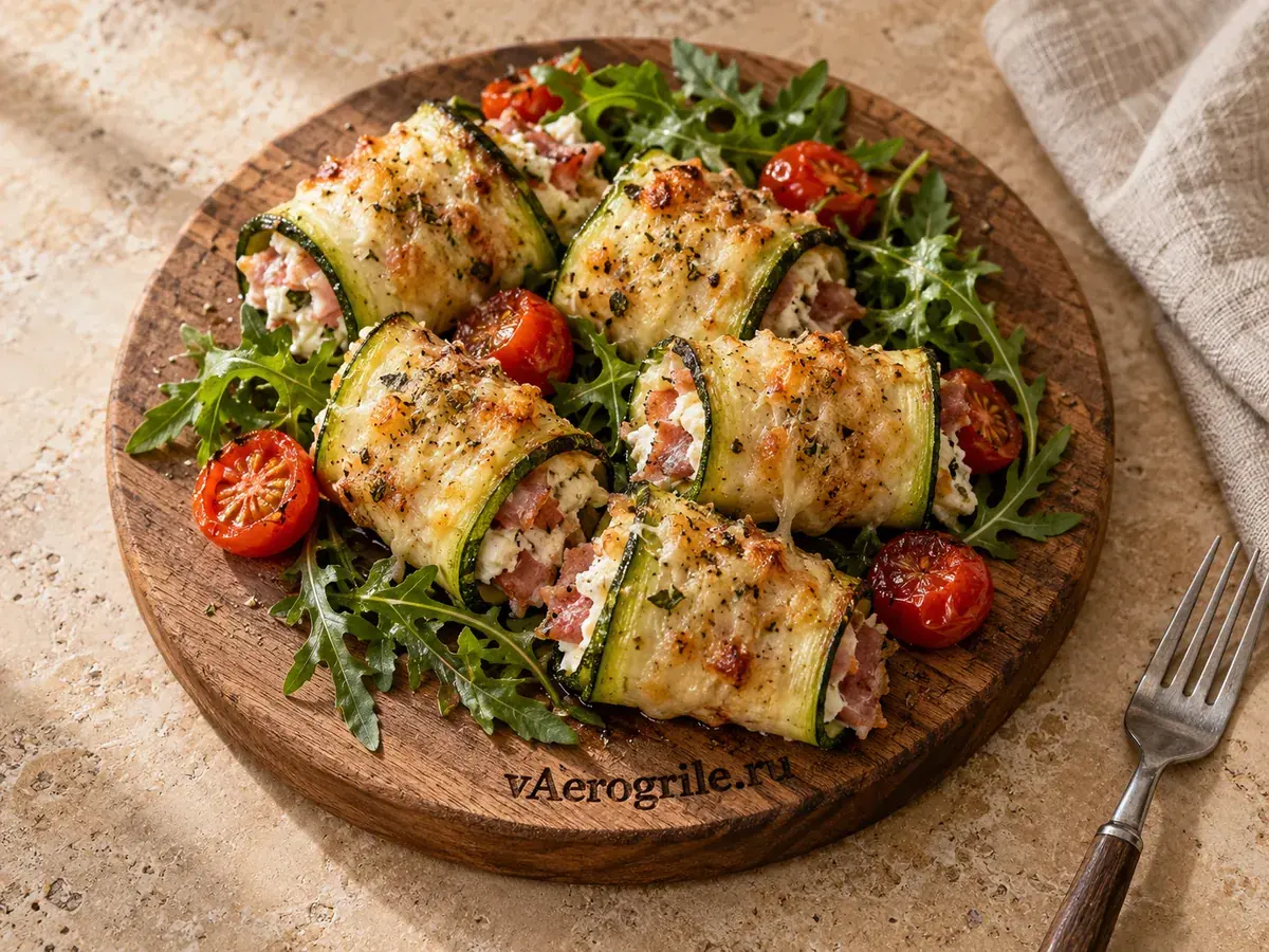 Конверт из кабачка с начинкой