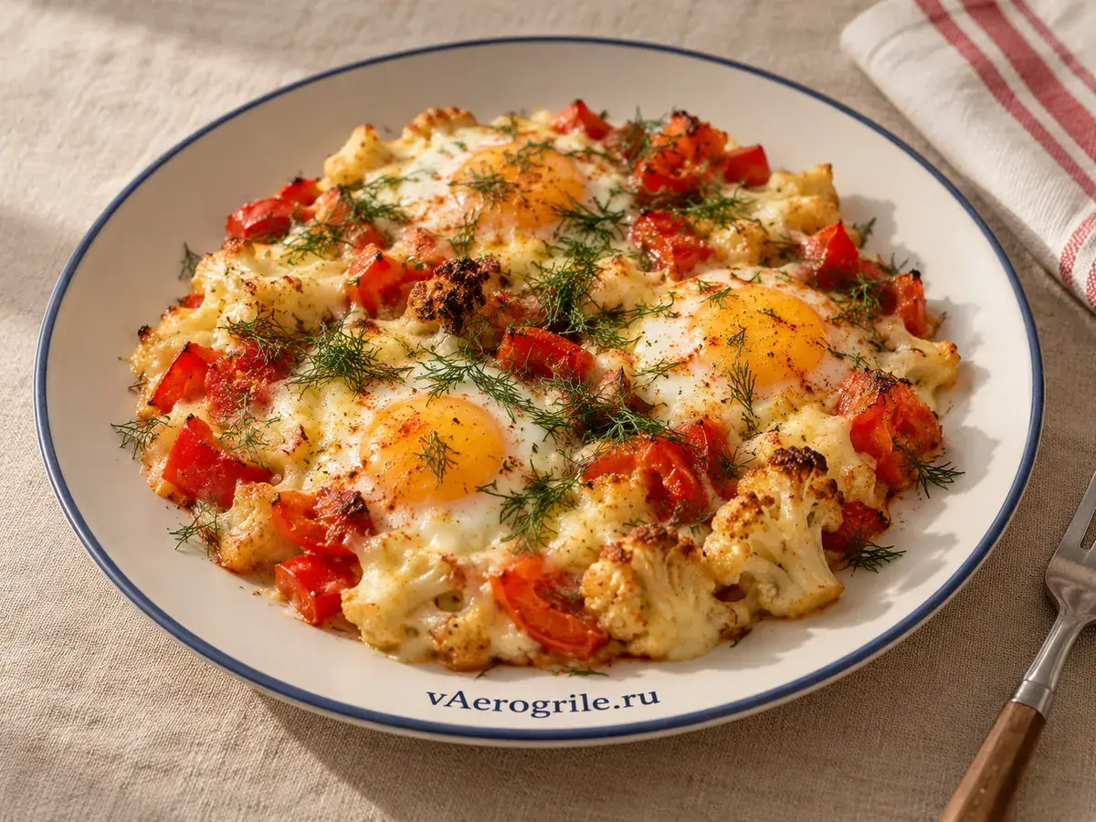 Яичница с овощами