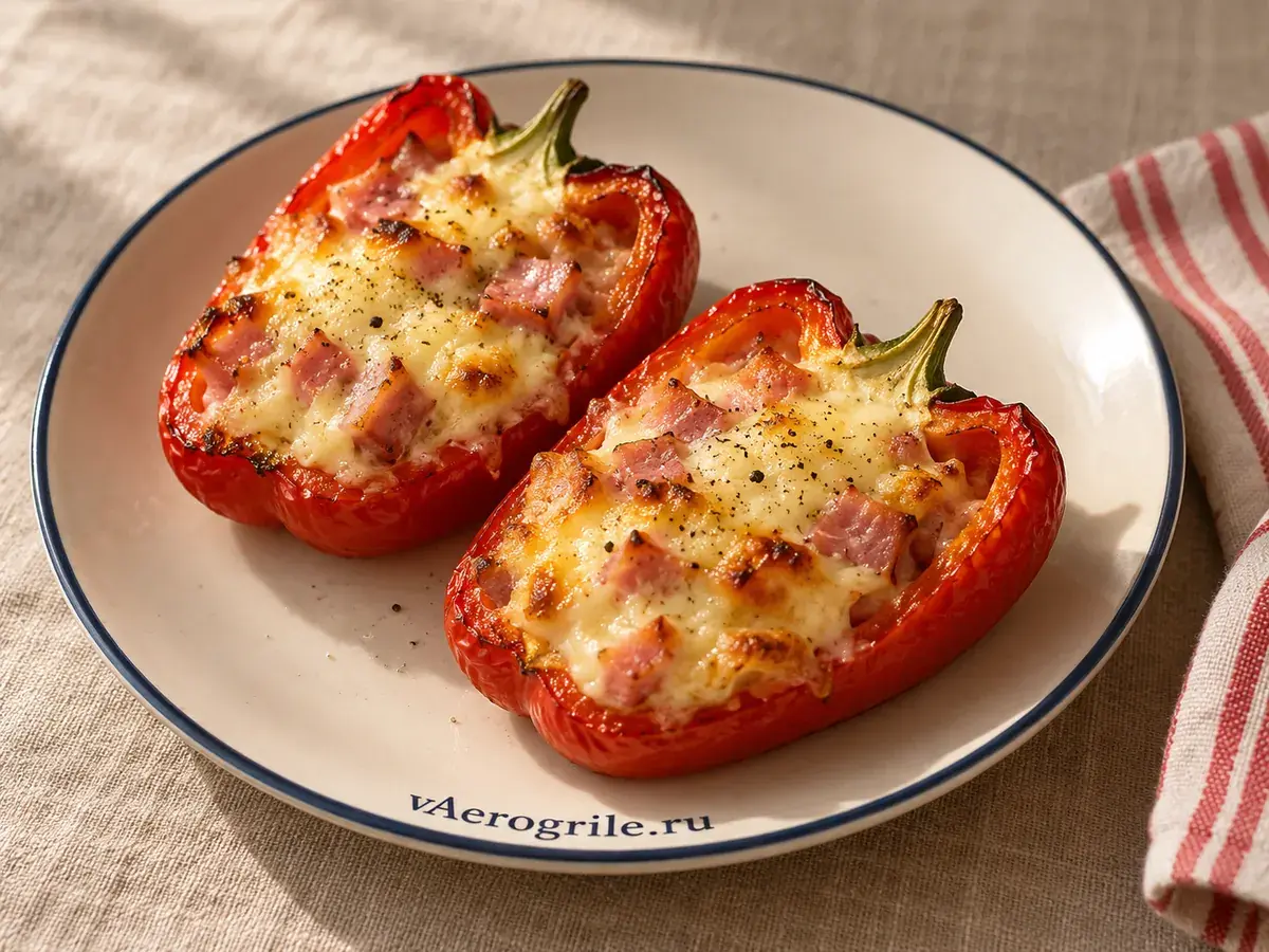 Перцы с ветчиной и сыром