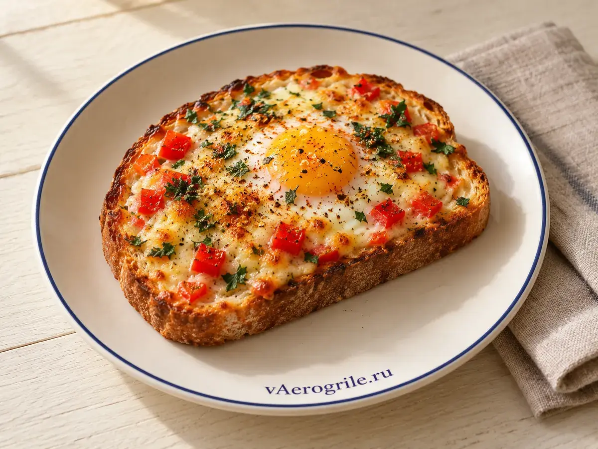 Тост с яйцом и сыром